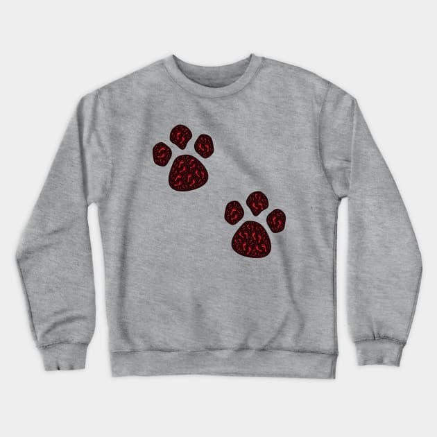 Footy paw prints Crewneck Sweatshirt by johnhain